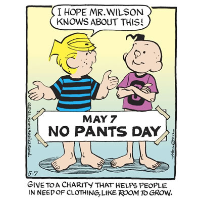 Newspaper Comic Characters Dropping Pants For a Cause